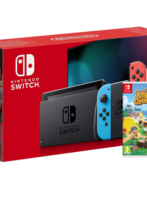 Consola Nintendo Switch Azul Neon / Rojo Neon + Animal Crossing New Horizons