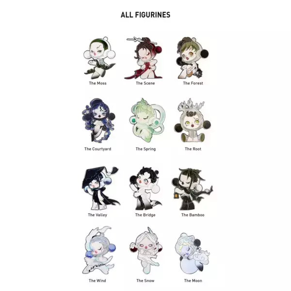 Pop Mart Pin Skullpanda The ink plum blossom serie