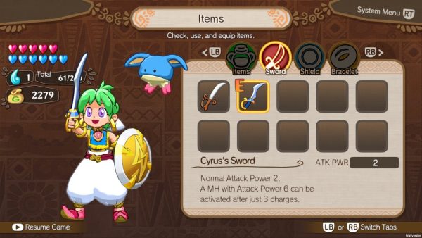 Wonder Boy Asha in Monster World SWITCH