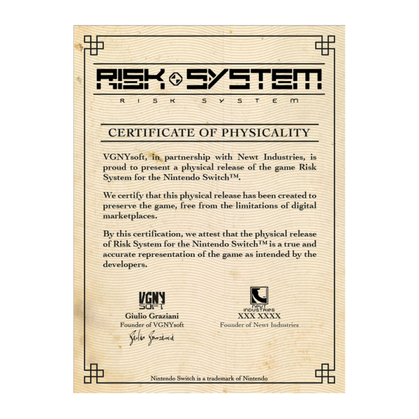 Risk System SWITCH #008