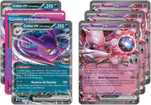 Baraja Combate de Liga Mewtwo EX del Team Rocket Español