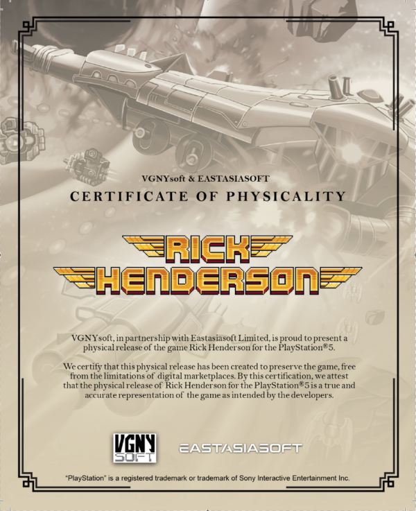 Rick Henderson - Extra Edition PS5